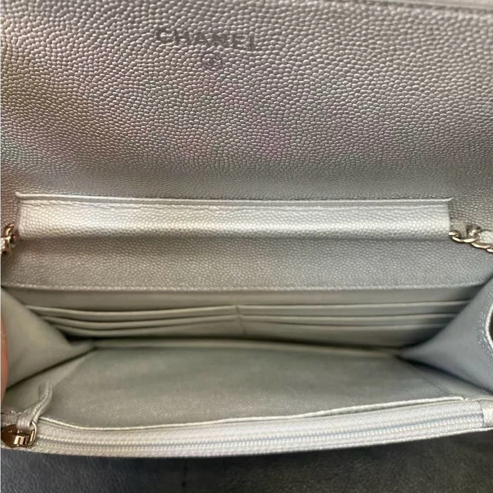 CHANEL WALLET ON CHAIN SILVER CAVIAR - Picture 3 of 11